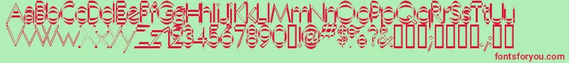 Neboman Font – Red Fonts on Green Background