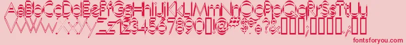 Neboman-Schriftart – Rote Schriften auf rosa Hintergrund