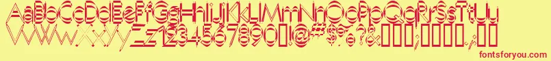 Neboman Font – Red Fonts on Yellow Background