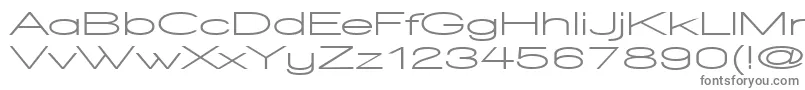 WalkwayUltraexpandBold-fontti – harmaat kirjasimet valkoisella taustalla