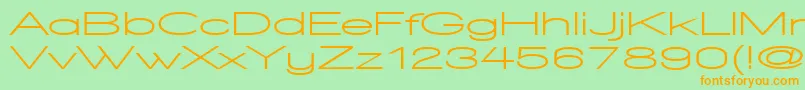 WalkwayUltraexpandBold Font – Orange Fonts on Green Background