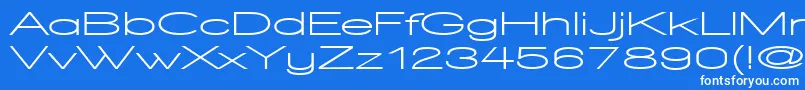 WalkwayUltraexpandBold Font – White Fonts on Blue Background