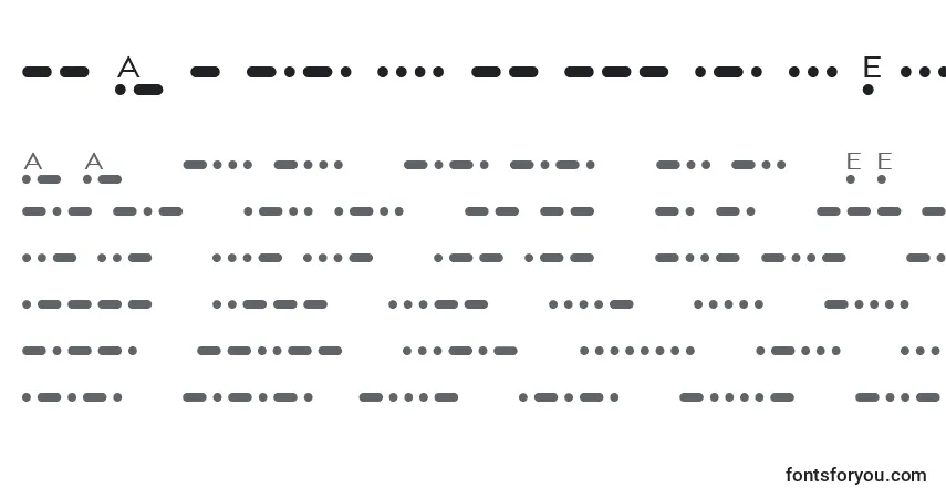 Schriftart MatchMorseShareware – Alphabet, Zahlen, spezielle Symbole