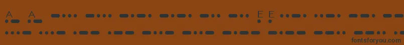 Fonte MatchMorseShareware – fontes pretas em um fundo marrom