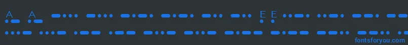 Police MatchMorseShareware – polices bleues sur fond noir