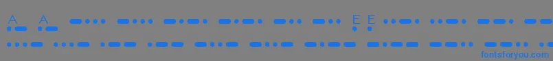 Czcionka MatchMorseShareware – niebieskie czcionki na szarym tle