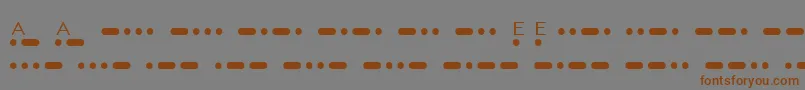 Fonte MatchMorseShareware – fontes marrons em um fundo cinza