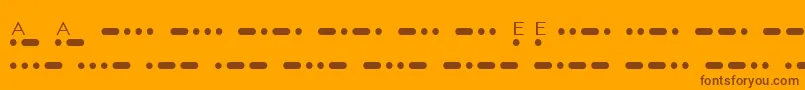 Czcionka MatchMorseShareware – brązowe czcionki na pomarańczowym tle