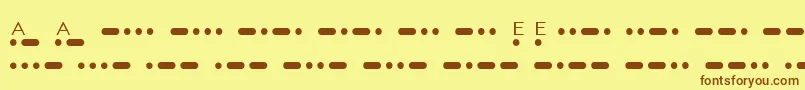 Czcionka MatchMorseShareware – brązowe czcionki na żółtym tle