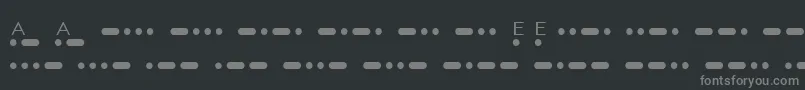 MatchMorseShareware Font – Gray Fonts on Black Background