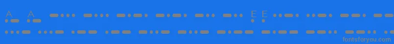 Czcionka MatchMorseShareware – szare czcionki na niebieskim tle