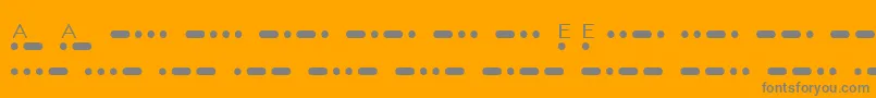 MatchMorseShareware Font – Gray Fonts on Orange Background