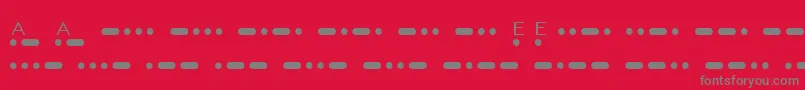 MatchMorseShareware-Schriftart – Graue Schriften auf rotem Hintergrund
