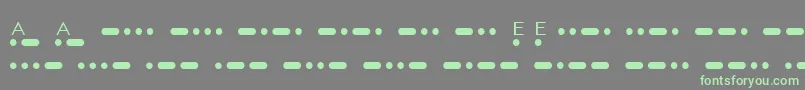 Czcionka MatchMorseShareware – zielone czcionki na szarym tle