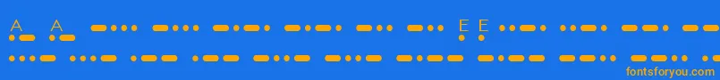 Czcionka MatchMorseShareware – pomarańczowe czcionki na niebieskim tle