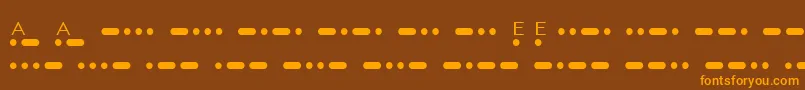 MatchMorseShareware-fontti – oranssit fontit ruskealla taustalla