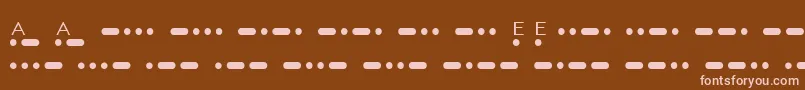 MatchMorseShareware-Schriftart – Rosa Schriften auf braunem Hintergrund