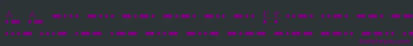 MatchMorseShareware Font – Purple Fonts on Black Background