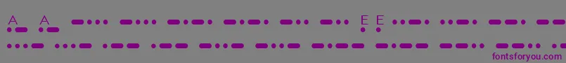 Шрифт MatchMorseShareware – фиолетовые шрифты на сером фоне