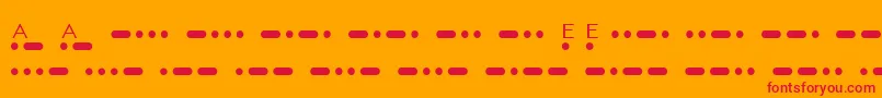 MatchMorseShareware Font – Red Fonts on Orange Background