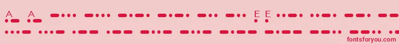 Шрифт MatchMorseShareware – красные шрифты на розовом фоне