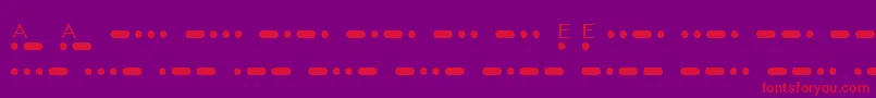MatchMorseShareware-Schriftart – Rote Schriften auf violettem Hintergrund