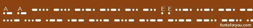 フォントMatchMorseShareware – 茶色の背景に白い文字