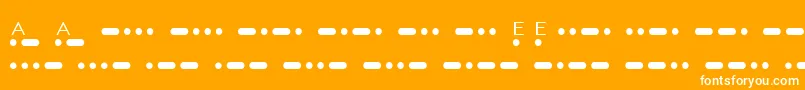 Fonte MatchMorseShareware – fontes brancas em um fundo laranja
