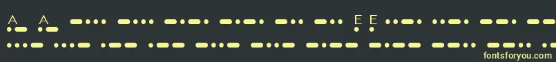 MatchMorseShareware-Schriftart – Gelbe Schriften auf schwarzem Hintergrund