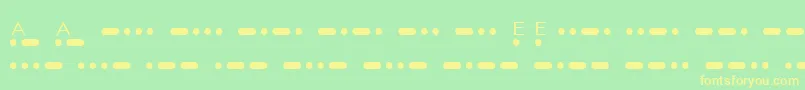 Шрифт MatchMorseShareware – жёлтые шрифты на зелёном фоне