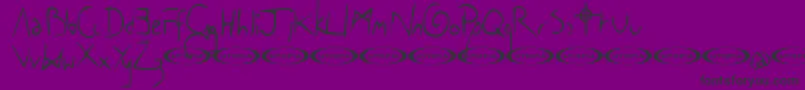 Thecf-fontti – mustat fontit violetilla taustalla