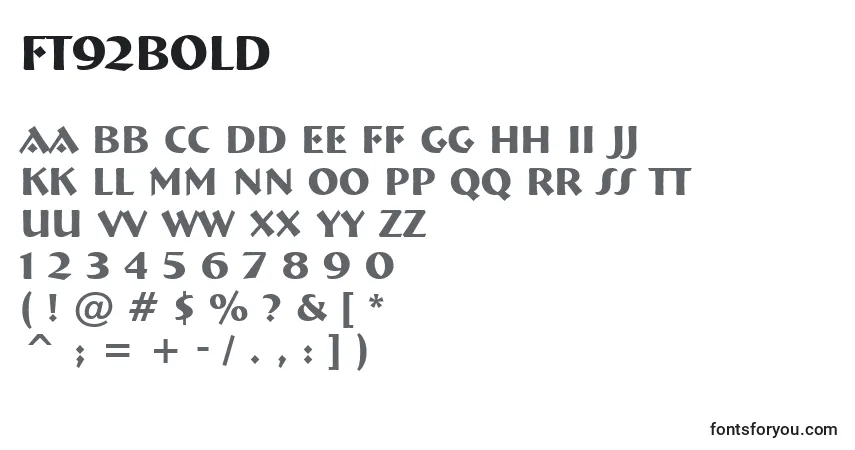 Ft92Bold-fontti – aakkoset, numerot, erikoismerkit