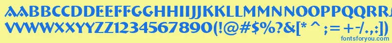 Ft92Bold Font – Blue Fonts on Yellow Background