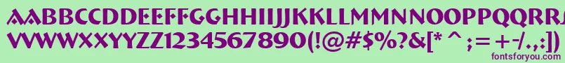 Ft92Bold-fontti – violetit fontit vihreällä taustalla