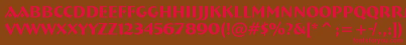 Ft92Bold Font – Red Fonts on Brown Background