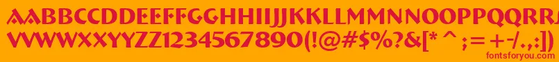 Шрифт Ft92Bold – красные шрифты на оранжевом фоне