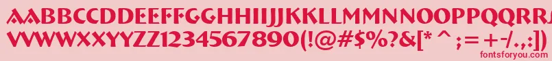 Police Ft92Bold – polices rouges sur fond rose