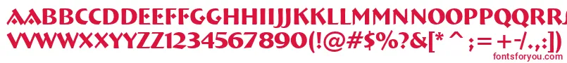 フォントFt92Bold – 白い背景に赤い文字