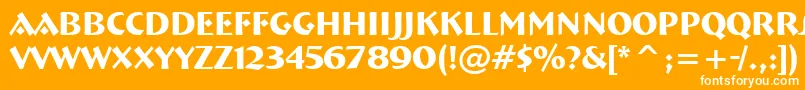 フォントFt92Bold – オレンジの背景に白い文字