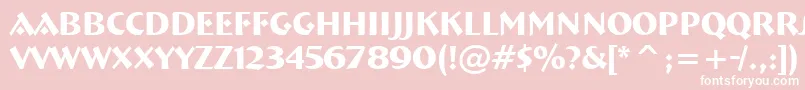 Ft92Bold Font – White Fonts on Pink Background