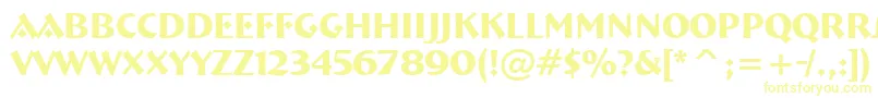 Ft92Bold Font – Yellow Fonts on White Background