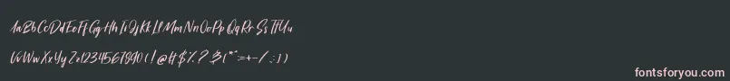 HarvestBarnPersonalUseOnly Font – Pink Fonts on Black Background