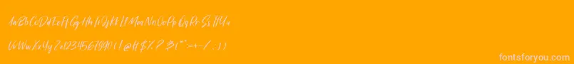 HarvestBarnPersonalUseOnly Font – Pink Fonts on Orange Background