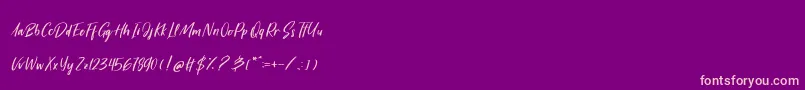 HarvestBarnPersonalUseOnly Font – Pink Fonts on Purple Background