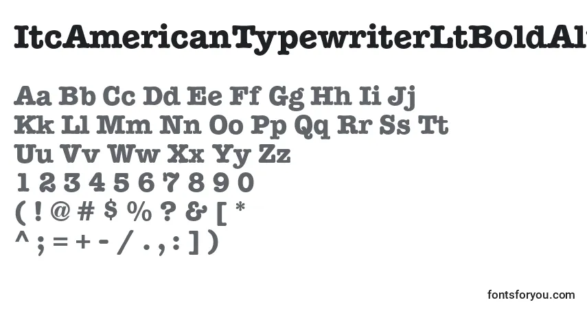 Fuente ItcAmericanTypewriterLtBoldAlternate - alfabeto, números, caracteres especiales