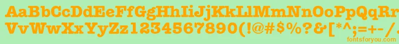 ItcAmericanTypewriterLtBoldAlternate Font – Orange Fonts on Green Background