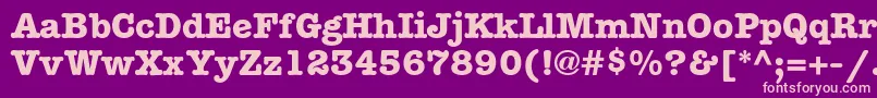 ItcAmericanTypewriterLtBoldAlternate Font – Pink Fonts on Purple Background