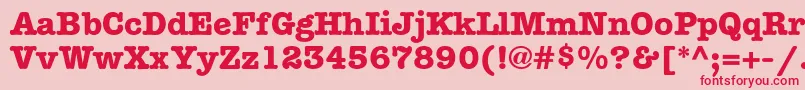 ItcAmericanTypewriterLtBoldAlternate Font – Red Fonts on Pink Background