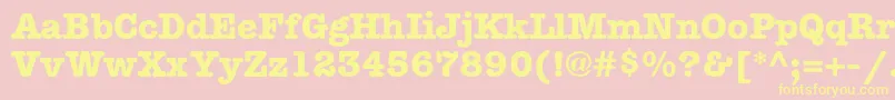 ItcAmericanTypewriterLtBoldAlternate Font – Yellow Fonts on Pink Background