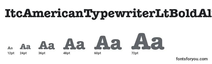 ItcAmericanTypewriterLtBoldAlternate Font Sizes